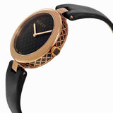 Gucci Diamantissima Quartz Black Dial Black Leather Strap Watch for Women - YA141401 Buy Now By Gucci