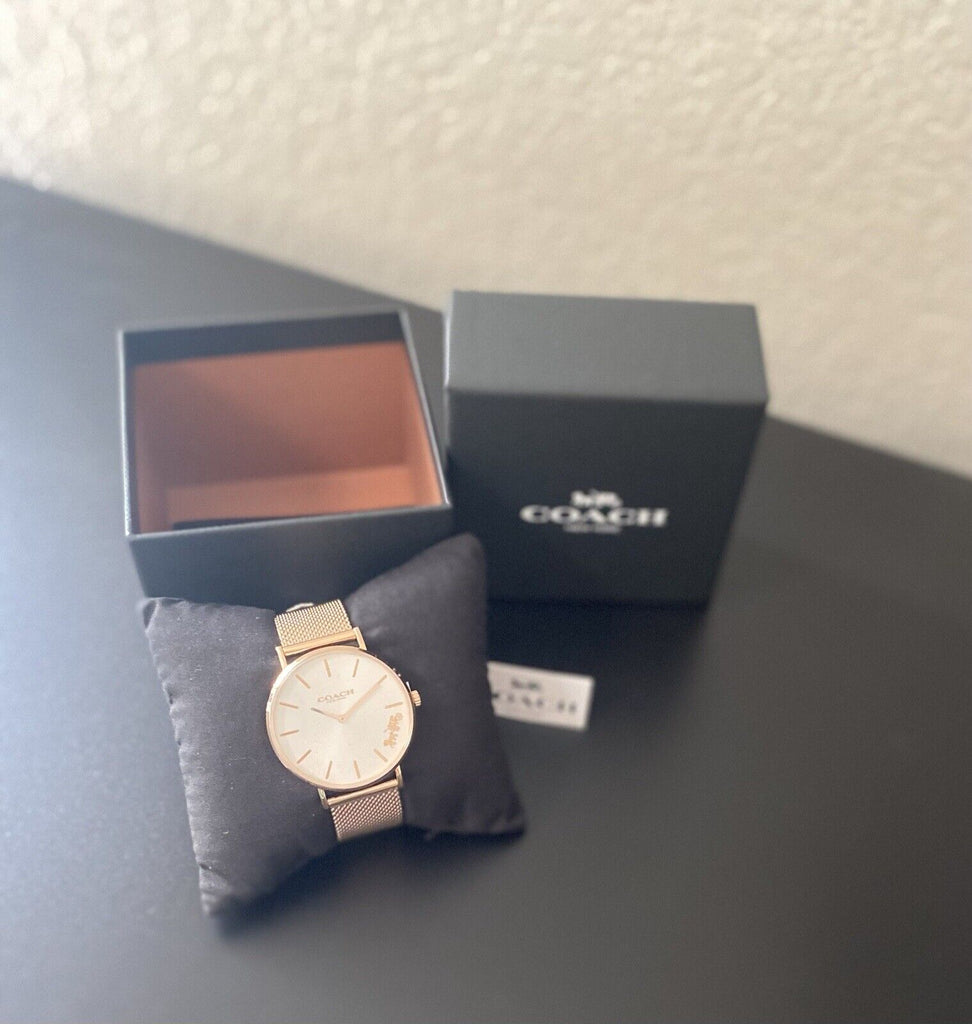 Coach Perry White Rose Gold Mesh Bracelet Watch for Women - 14503126 Buy Now By Coach