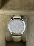 Burberry The City Silver Dial Beige Leather Strap Unisex Watch - BU9010 Buy Now By Burberry
