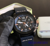 Fossil Modern Machine Chronograph Black Dial Blue Leather Strap Watch for Men - FS5066 Buy Now By Fossil