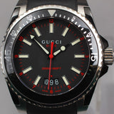 Gucci Dive Quartz Black Dial Black Rubber Strap Watch For Men - YA136303 Buy Now By Gucci