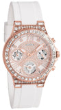 Guess Moonlight Diamonds White Dial White Rubber Strap Watch for Women - GW0257L2 Buy Now By Guess