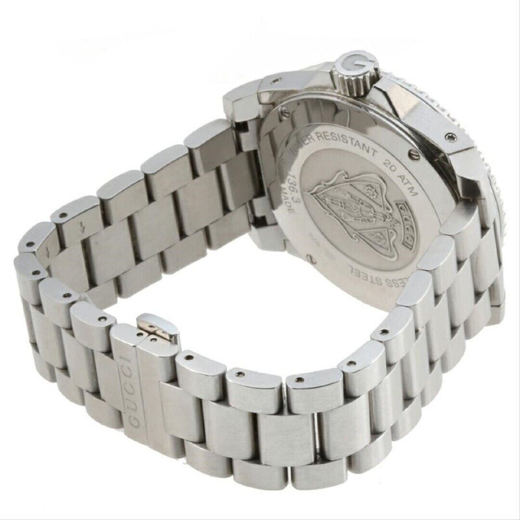 Gucci Dive Quartz Blue Dial Silver Steel Strap Watch For Men - YA136311 Buy Now By Gucci