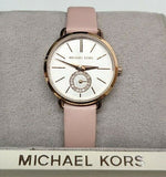 Michael Kors Petite Portia Silver Dial Pink Rubber Strap Watch For Women - MK2735 Buy Now By Michael Kors