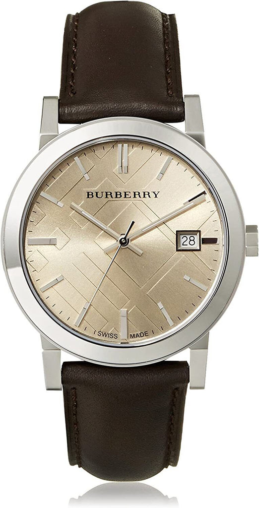 Burberry The City Gold Dial Brown Leather Strap Watch for Men - BU9011 Buy Now By Burberry