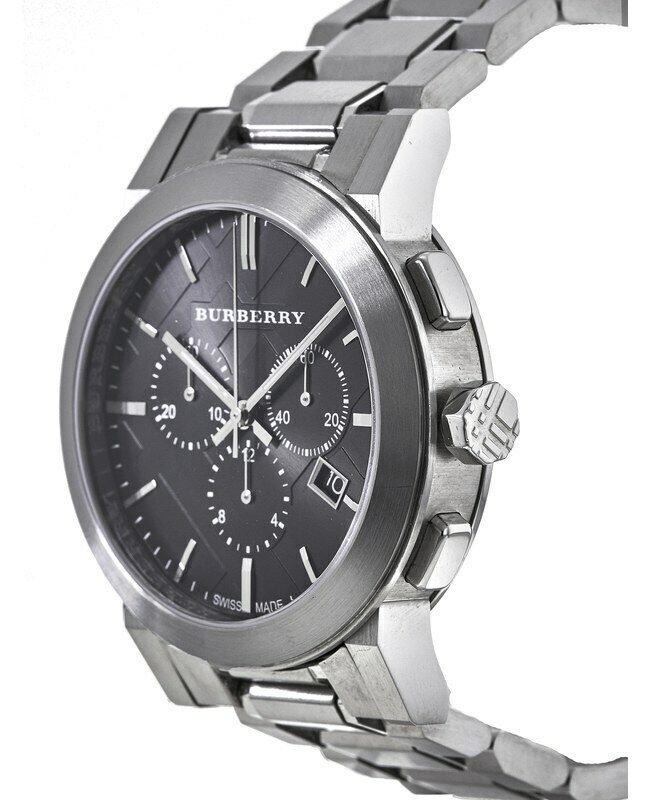 Burberry The City Black Dial Silver Steel Strap Watch for Men - BU9351 Buy Now By Burberry