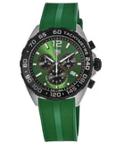 Tag Heuer Formula 1 Chronograph Green Dial Green Rubber Strap Watch for Men - CAZ101AP.FT8056 Buy Now By Tag Heuer