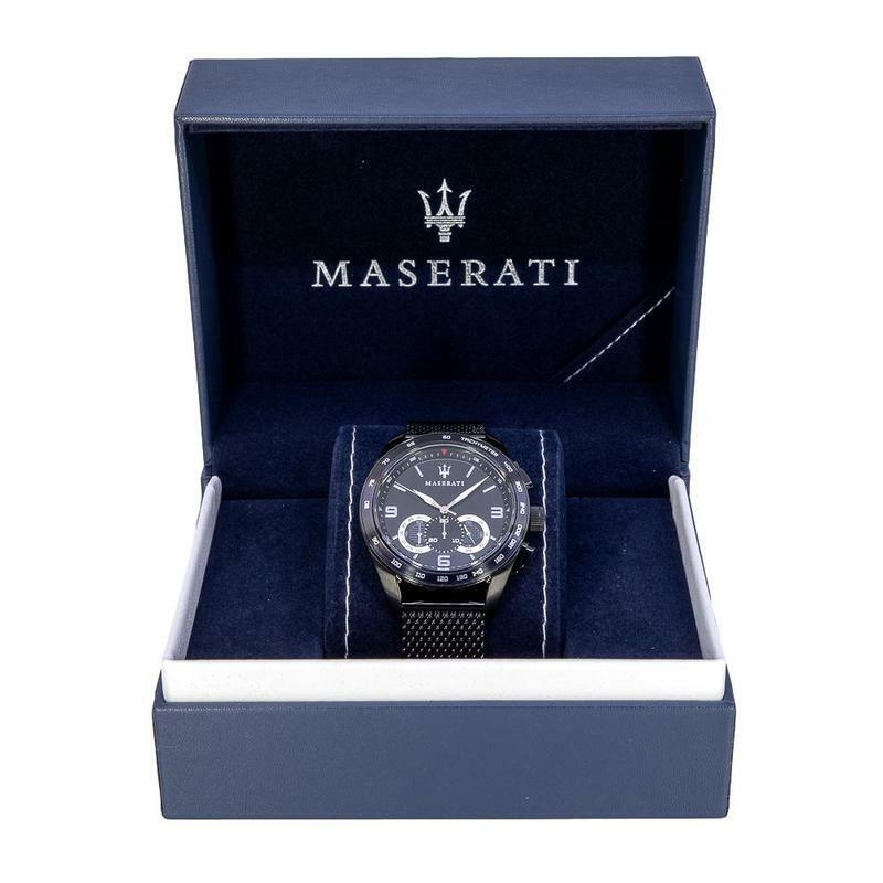 Maserati Traguardo Chronograph Black Dial Black Mesh Bracelet Watch For Men - R8873612031 Buy Now By Maserati