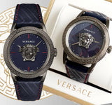 Versace Palazzo Empire Black Dial Black Leather Strap Watch for Men - VERD00218 Buy Now By Versace