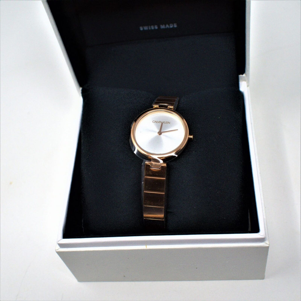 Calvin Klein Authentic White Dial Rose Gold Steel Strap Watch for Women - K8G23646 Buy Now By Calvin Klein