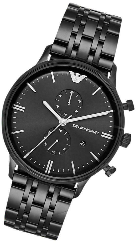 Emporio Armani Chronograph Black Dial Black Steel Strap Watch For Men - AR1934 Buy Now By Emporio Armani