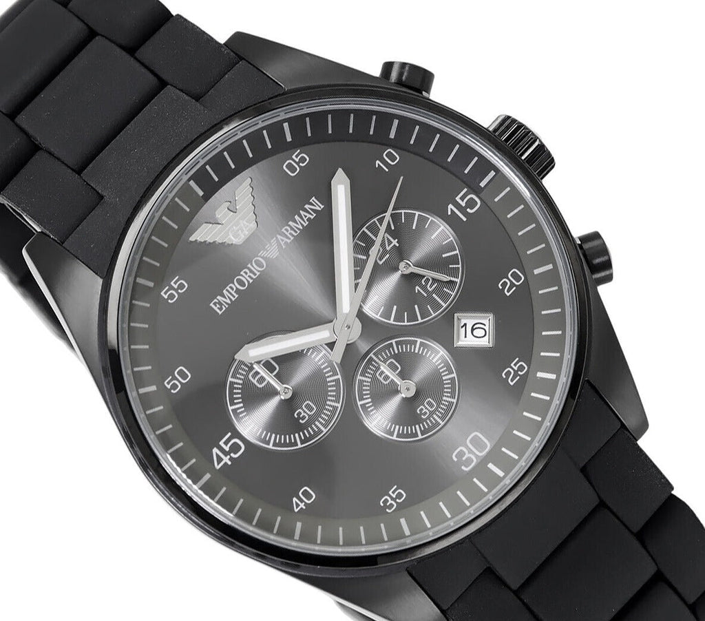 Emporio Armani Sportivo Chronograph Black Dial Black Stainless Steel Watch For Men - AR5889 Buy Now By Emporio Armani