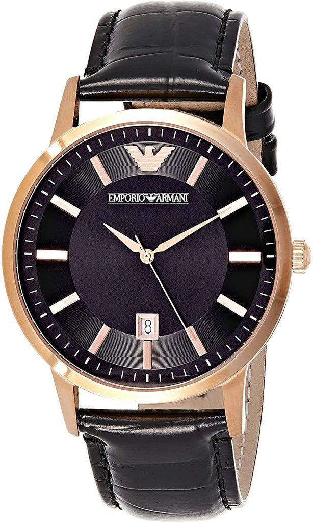 Emporio Armani Classic Black Dial Black Leather Strap Watch For Women - AR9022 Buy Now By Emporio Armani