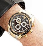 Versace V-Ray Chronograph Black Dial Two Tone Steel Strap Watch For Men - VE2I00421 Buy Now By Versace