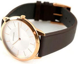 Calvin Klein Minimal White Dial Brown Leather Strap Watch for Men - K3M216G6 Buy Now By Calvin Klein
