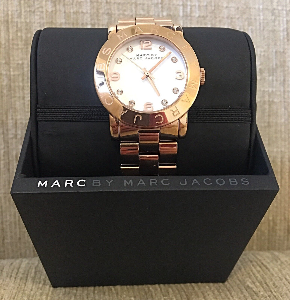 Marc Jacobs Amy White Dial Rose Gold Steel Strap Watch for Women - MBM3077 Buy Now By Marc Jacobs
