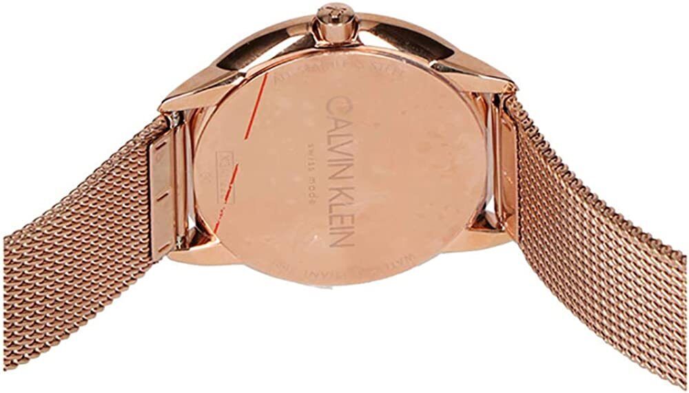 Calvin Klein Minimal Black Dial Rose Gold Mesh Bracelet Watch for Women - K3M2262Y Buy Now By Calvin Klein
