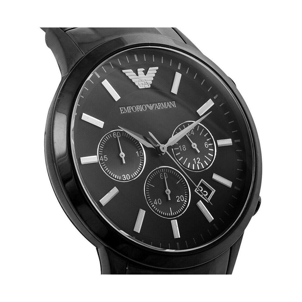 Emporio Armani Classic Chronograph Black Dial Black Stainless Steel Strap Watch For Men - AR2453 Buy Now By Emporio Armani