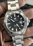 Tag Heuer Aquaracer Automatic Black Dial Silver Steel Strap Watch for Men - WAY2010.BA0927 Buy Now By Tag Heuer