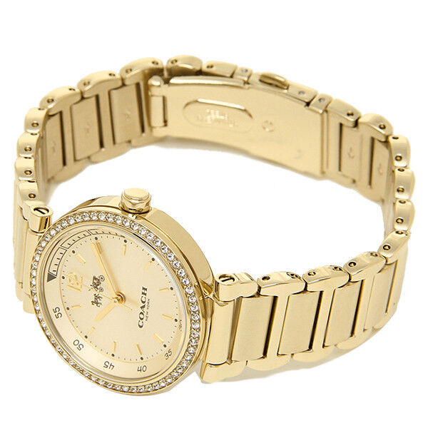 Coach Sport Diamonds Gold Dial Gold Steel Strap Watch for Women - 14502195 Buy Now By Coach