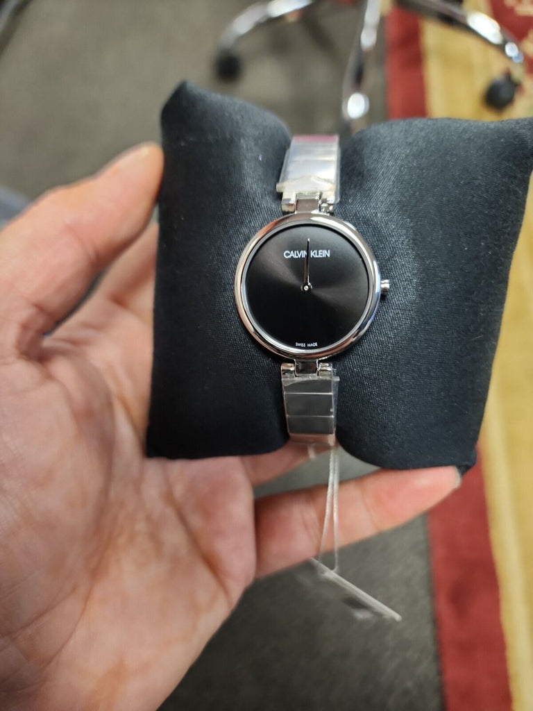 Calvin Klein Authentic Black Dial Silver Steel Strap Watch for Women - K8G23141 Buy Now By Calvin Klein