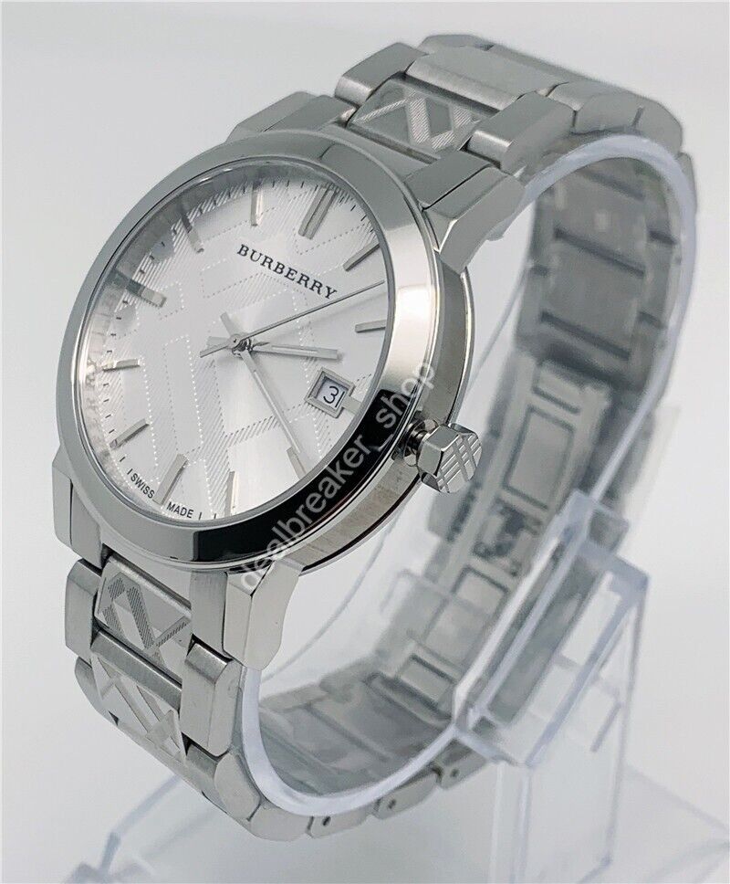 Burberry The City Silver Dial Silver Steel Strap Watch for Men - BU9037 Buy Now By Burberry