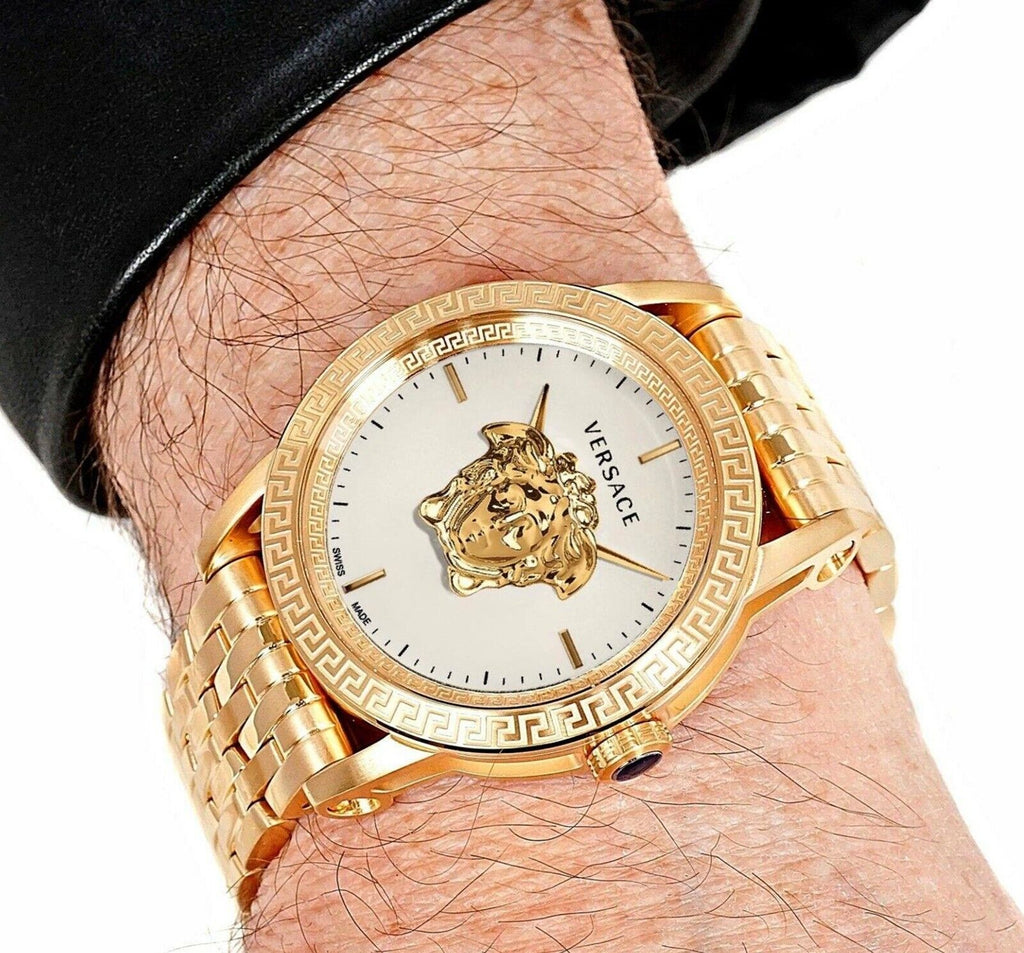 Versace Palazzo Empire White Dial Gold Steel Strap Watch for Men - VERD00318 Buy Now By Versace