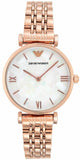 Emporio Armani Mother of Pearl Dial Rose Gold Steel Strap Watch For Women - AR11110 Buy Now By Emporio Armani