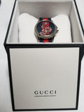 Gucci Le Marche Des Merveilles Blue Red Dial Blue Red Nylon Strap Unisex Watch - YA126493 Buy Now By Gucci