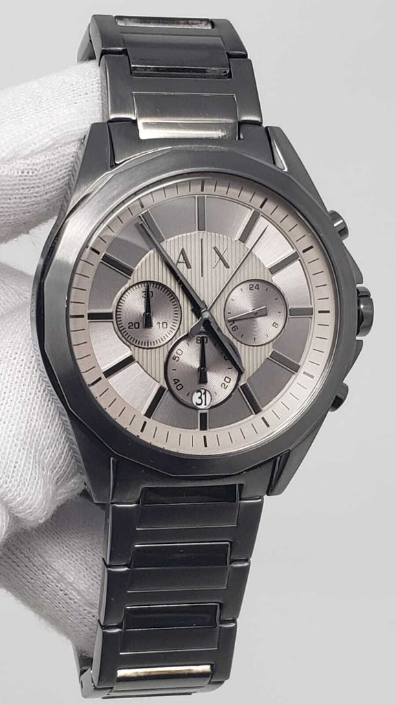 Armani Exchange Drexler Chronograph Grey Dial Grey Steel Strap Watch For Men - AX2603 Buy Now By Armani Exchange