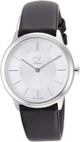 Calvin Klein Minimal Silver Dial Black Leather Strap Watch for Women - K3M221C6 Buy Now By Calvin Klein