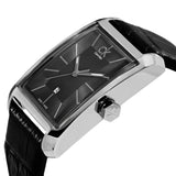 Calvin Klein Window Black Dial Black Leather Strap Watch for Men - K2M23107 Buy Now By Calvin Klein