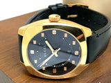 Gucci GG2570 Black Dial Black Leather Strap Watch For Men - YA142310 Buy Now By Gucci