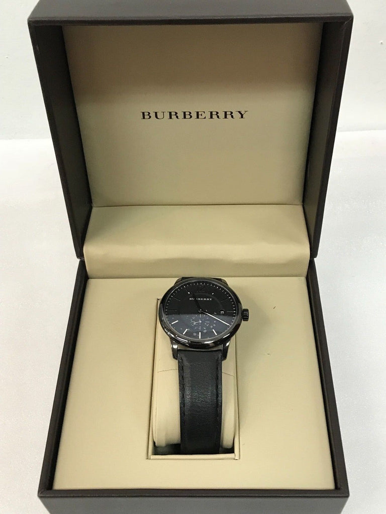 Burberry The Classic Black Dial Black Leather Strap Watch for Men - BU10003 Buy Now By Burberry