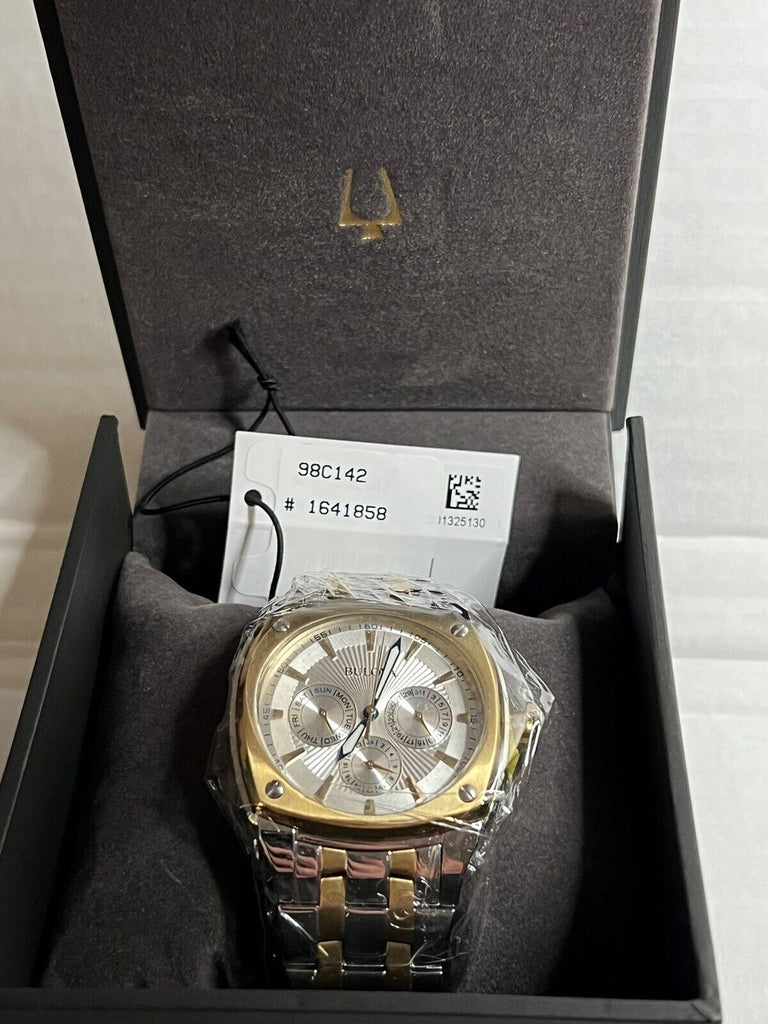 Bulova Classic Multi Function Silver Dial Two Tone Steel Strap Watch for Men - 98C142 Buy Now By Bulova