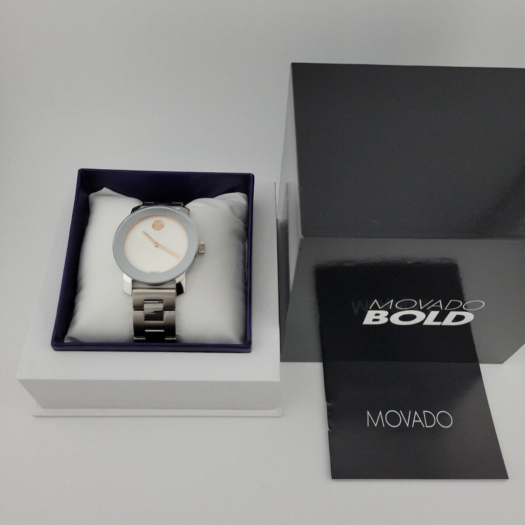 Movado Bold Silver Dial Silver Steel Strap Watch For Women - 3600084 Buy Now By Movado