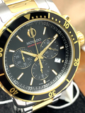 Movado Series 800 Chronograph Black Dial Two Tone Steel Strap Watch For Men - 2600146 Buy Now By Movado