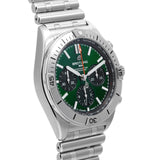 Breitling Chronomat B01 42mm Green Dial Silver Steel Strap Watch for Men - AB01343A1L1A1 Buy Now By Breitling