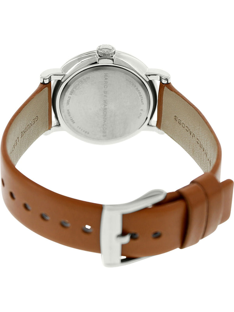 Marc Jacobs Baker White Dial Brown Leather Strap Watch for Women - MBM1265 Buy Now By Marc Jacobs