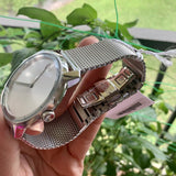 Movado Bold Silver Dial Silver Mesh Bracelet Watch For Men - 3600260 Buy Now By Movado