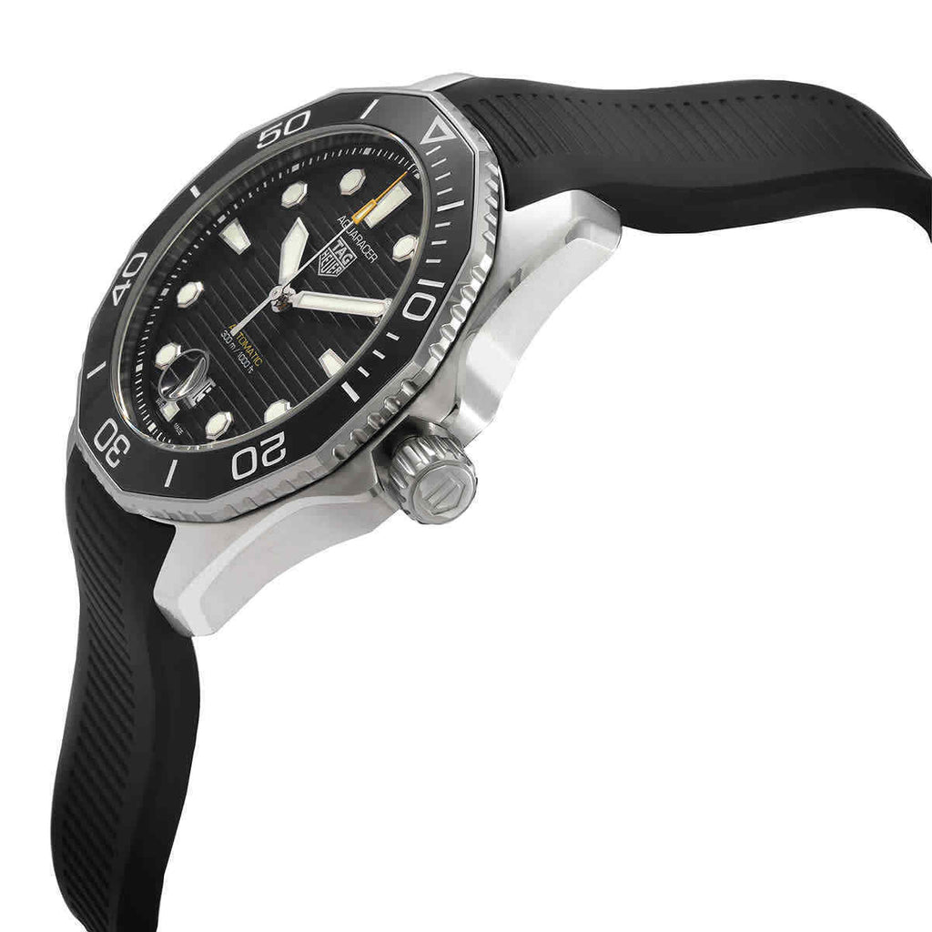 Tag Heuer Aquaracer Professional 300 Automatic Black Dial Black Rubber Strap Watch for Men - WBP201A.FT6197 Buy Now By Tag Heuer