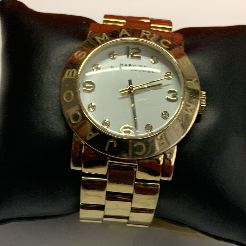 Marc Jacobs Amy White Dial Gold Steel Strap Watch for Women - MBM3056 Buy Now By Marc Jacobs
