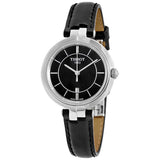 Tissot T Lady Flamingo Black Dial Black Leather Strap Watch For Women - T094.210.16.051.00 Buy Now By Tissot