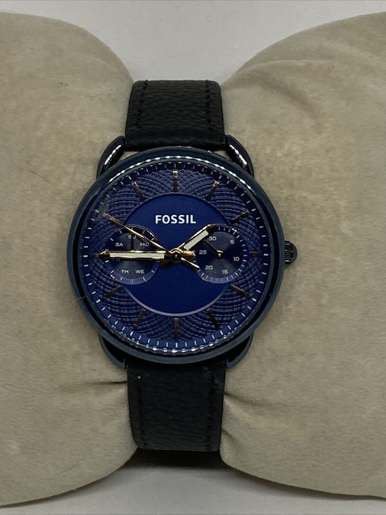 Fossil Tailor Blue Dial Blue Leather Strap Watch for Women - ES4092 Buy Now By Fossil