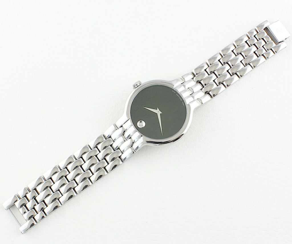 Movado Veturi Quartz Black Dial Silver Steel Strap Watch for Women - 0606338 Buy Now By Movado