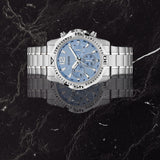 Guess Commander Chronograph Blue Dial Silver Steel Strap Watch for Men - GW0056G2 Buy Now By Guess