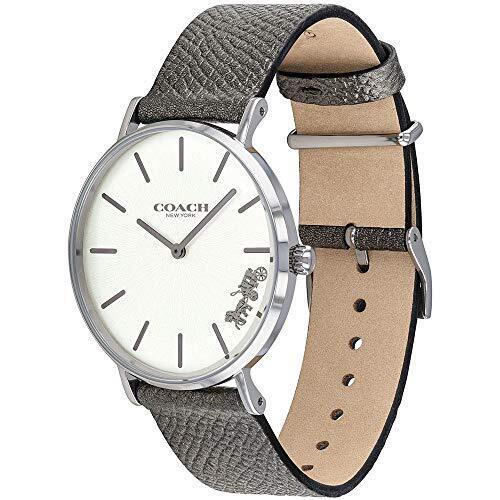 Coach Perry White Dial Grey Leather Strap Watch for Women - 14503155 Buy Now By Coach