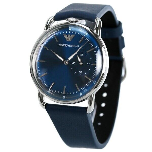 Emporio Armani Aviator Quartz Blue Dial Blue Leather Strap Watch For Men - AR11335 Buy Now By Emporio Armani