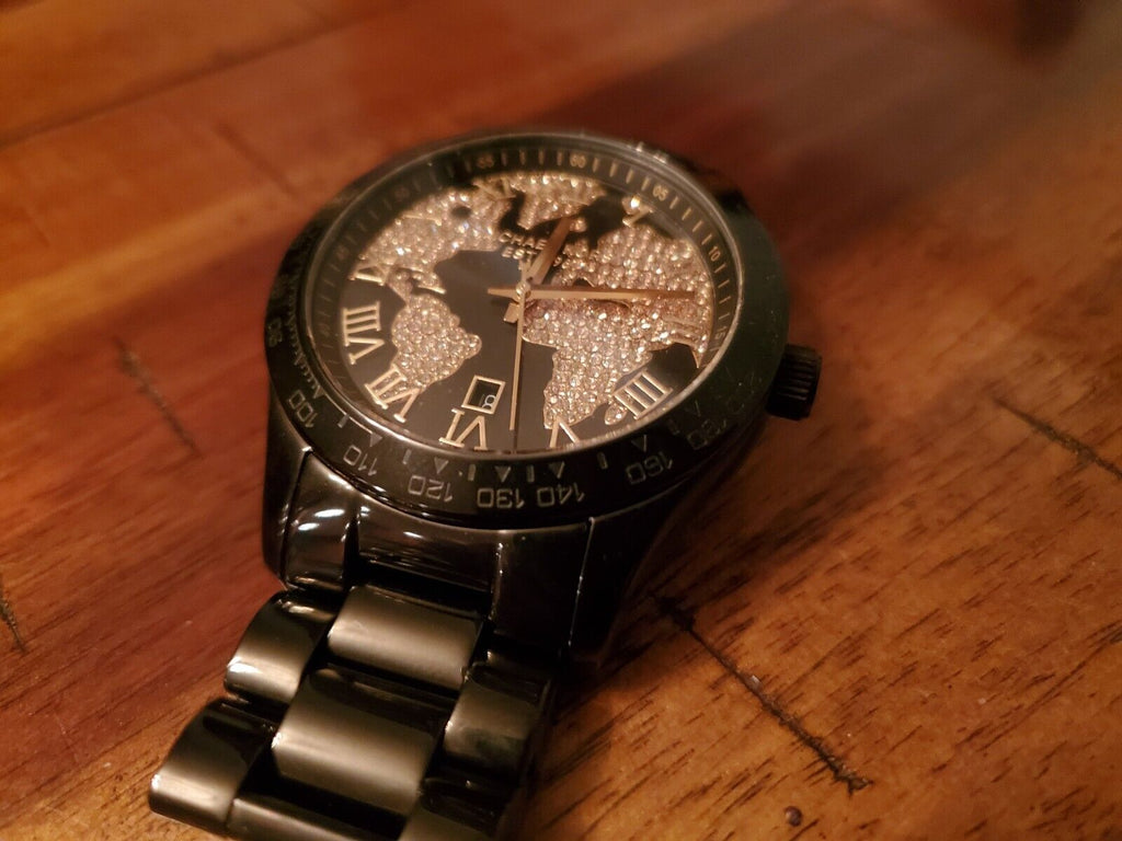 Michael Kors Layton Pave Black Dial Black Steel Strap Watch for Women - MK6091 Buy Now By Michael Kors