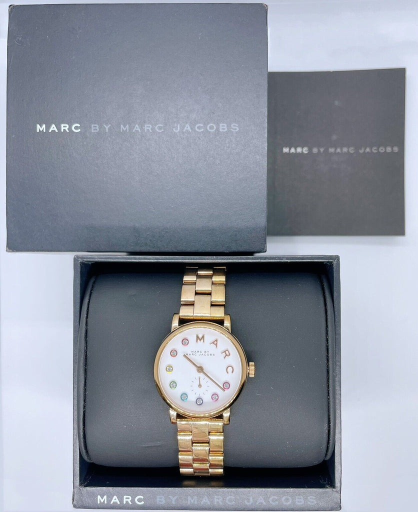 Marc Jacobs Baker White Dial Gold Steel Strap Watch for Women - MBM3440 Buy Now By Marc Jacobs